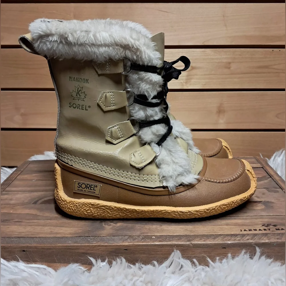 Sorel Nanook Waterproof Winter Boots Size 8 - Picture 5 of 8